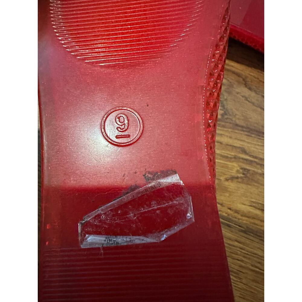 Wild Fable Isabella Jelly Flats Red Women’s Size 9 Slip On Cute Summer - Picture 8 of 11